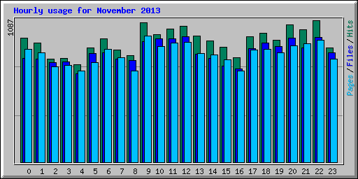 Hourly usage for November 2013