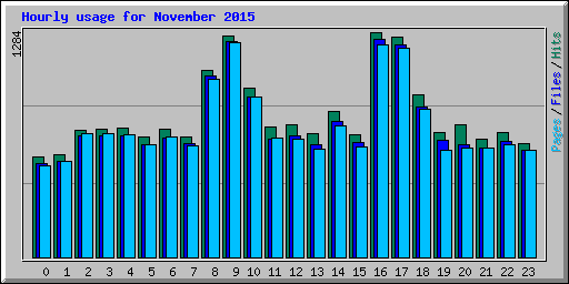 Hourly usage for November 2015