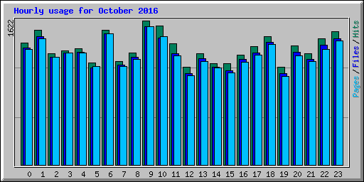 Hourly usage for October 2016