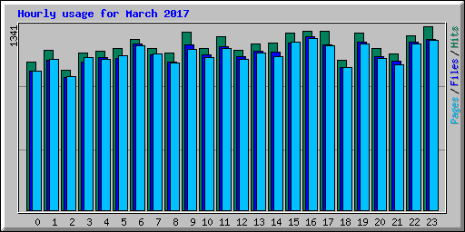 Hourly usage for March 2017