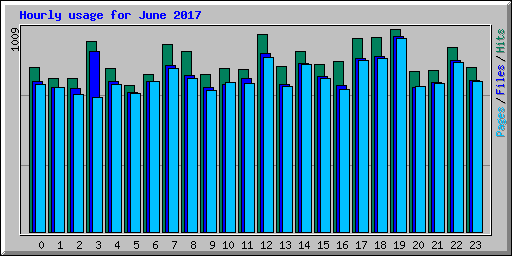 Hourly usage for June 2017