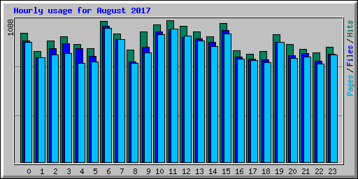 Hourly usage for August 2017