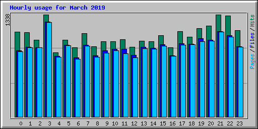 Hourly usage for March 2019