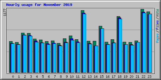Hourly usage for November 2019