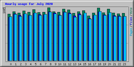 Hourly usage for July 2020