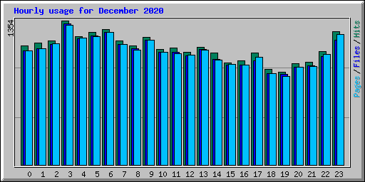 Hourly usage for December 2020