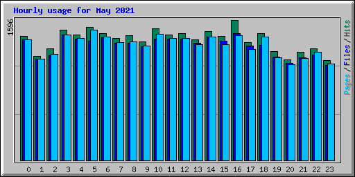 Hourly usage for May 2021