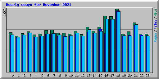 Hourly usage for November 2021