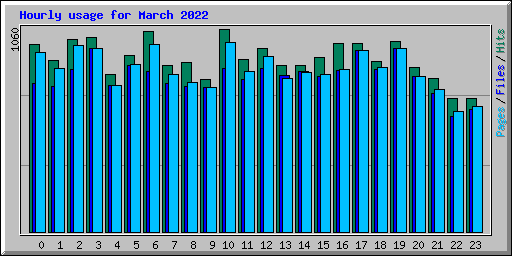 Hourly usage for March 2022
