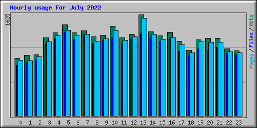 Hourly usage for July 2022