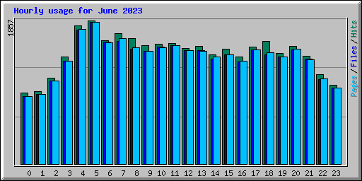 Hourly usage for June 2023