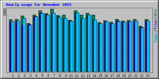 Hourly usage for November 2023