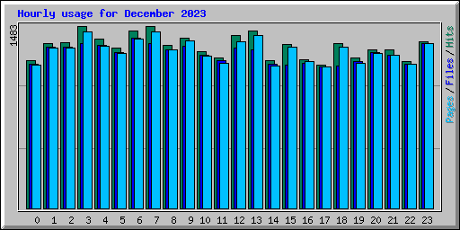 Hourly usage for December 2023